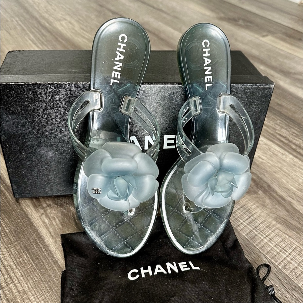 Chanel interlocking cc Rubber Slides